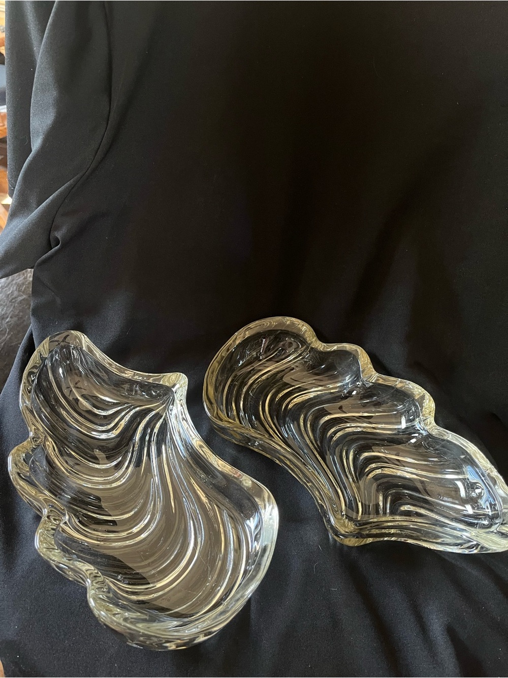 Clear Wavy Glass Serving Tray part of MCM Kromex serving display 2 available